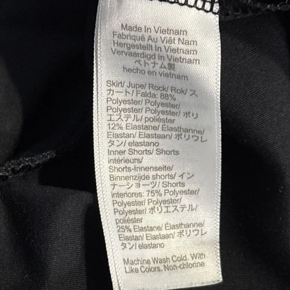 J.Crew Women's Pleated Active Skort Black Golf Tennis Pickleball Size XS
